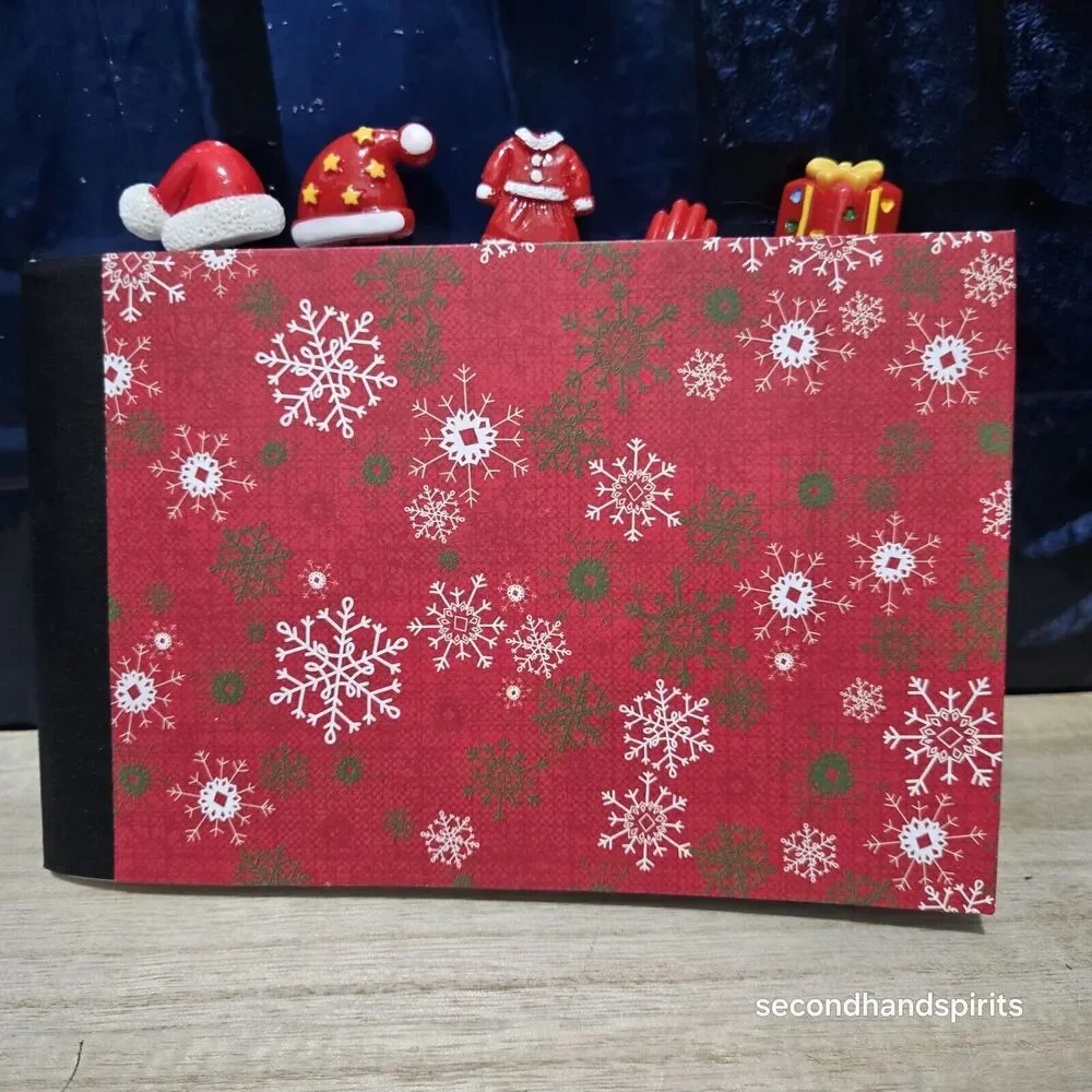 Handmade Notebook Journal Altered Composition Book 7½ x 5 inches Christmas